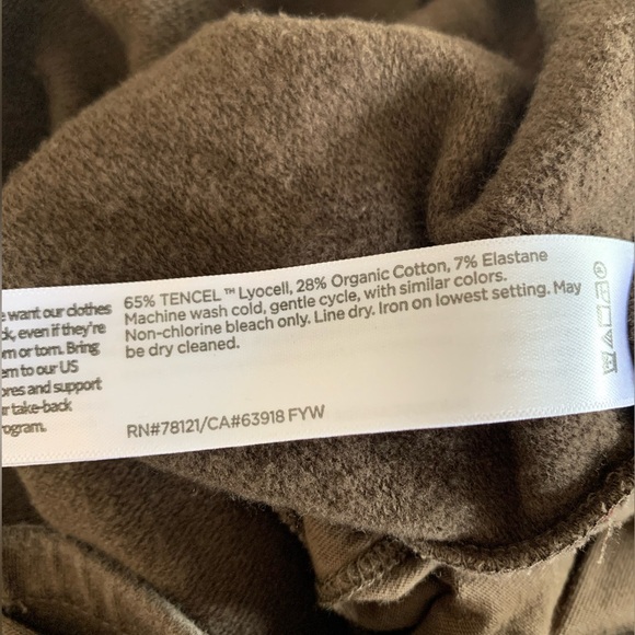 Eileen Fisher Brushed Terry Jogger Pant Olive 2X - Picture 6 of 6